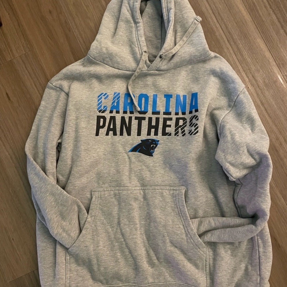 Fanatics Carolina Panthers Gray and Blue Hoodie